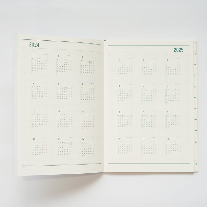 〈80P〉2024年記す手帳 A5(24SHI-A5N-80・24SHI-A5B-80)