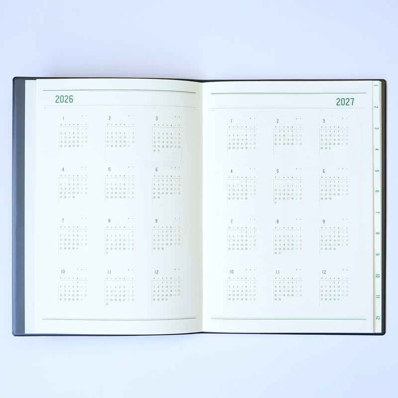 〈80P〉2026年版記す手帳 A5/薄型(26SHI-A5N-80・26SHI-A5B-80)