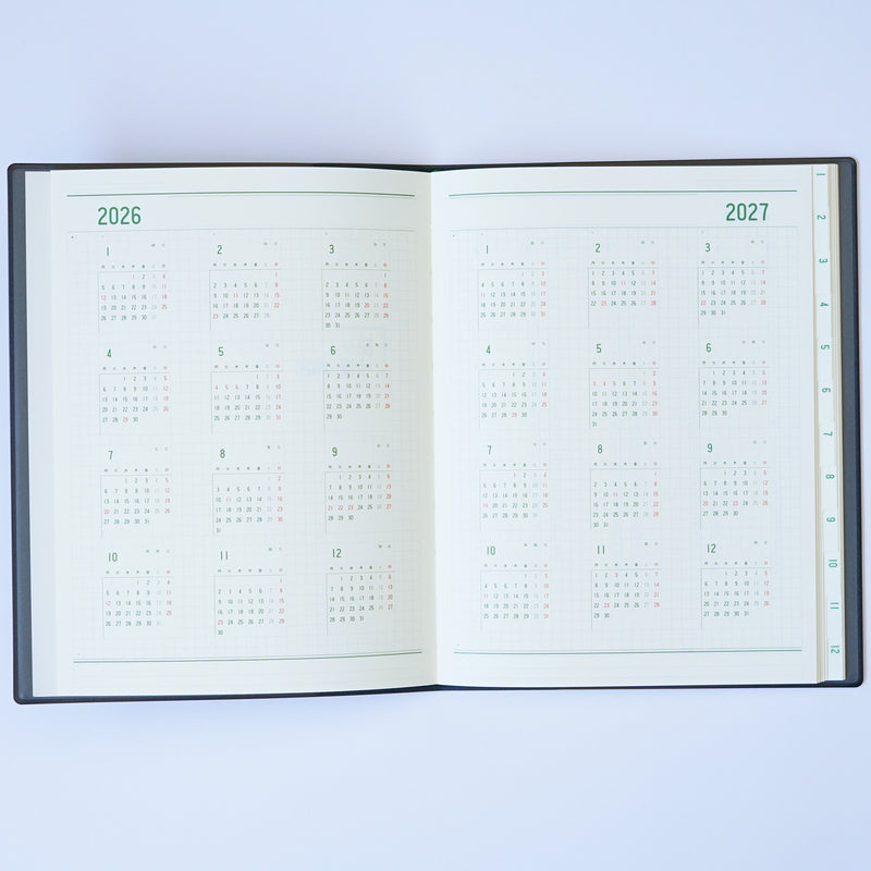 〈80P〉2026年版記す手帳 B6変形/薄型(26SHI-B6N-80・26SHI-B6B-80)